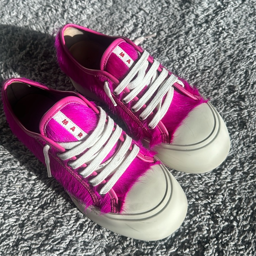 Hot Pink Marni Sneakers – Women’s Size [Size 38] – Casual Lace-Up Shoes